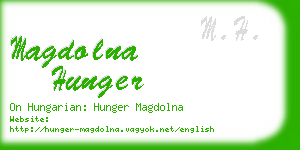 magdolna hunger business card